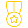 medal and star icon yellow