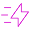 Lightning bolt and three lines pink