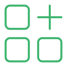 Squares and plus sign