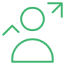 User symbol with up arrow