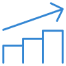 Graph with up arrow