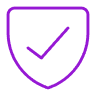 shield with tick purple