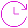 fast forward clock pink