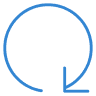 circular arrow blue
