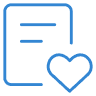 wish list with heart blue