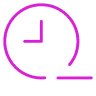 Clock going backwards pink
