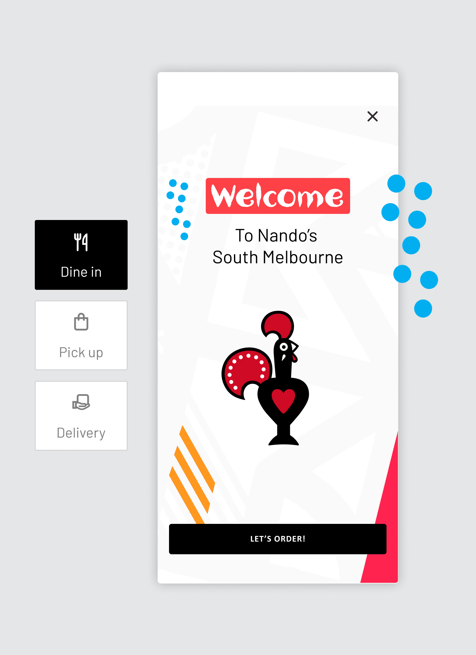 Order at Table app page screen