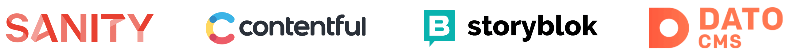 Sanity, Contentful, Storyblok, Dato