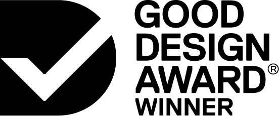"Good Design Award Winner logo in black and white"