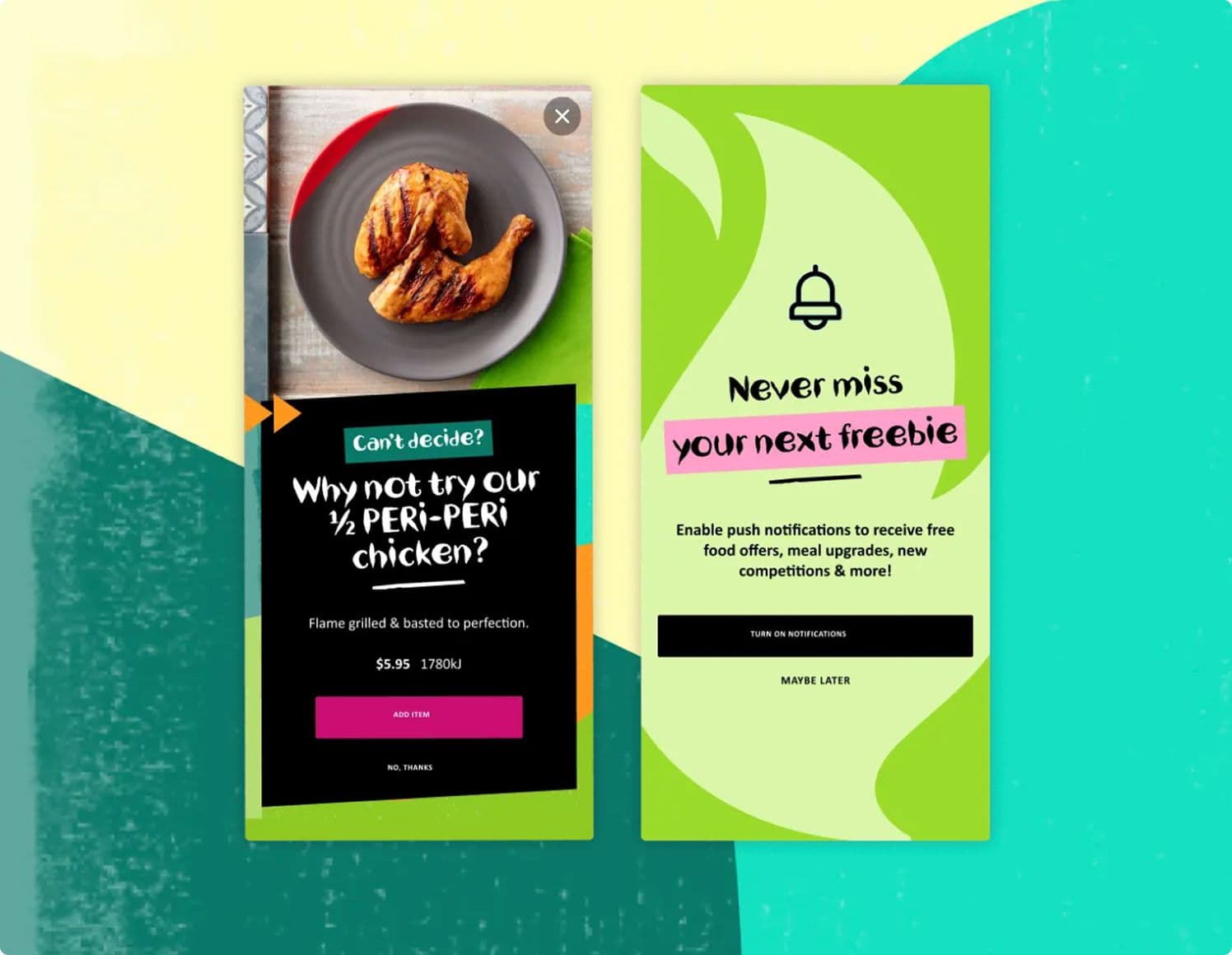 Screenshot of Nando's mobile ordering experience